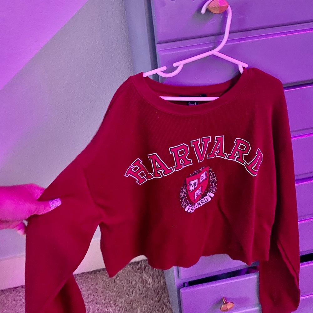 Harvard crop top long sleeve